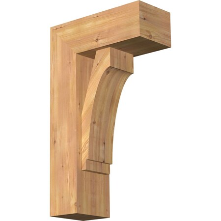Ekena Millwork Imperial Block Smooth Bracket w/ Offset Brace, Western Red Cedar, 7 1/2"W x 18"D x 30"H BKT0806X18X30IMP05SWR